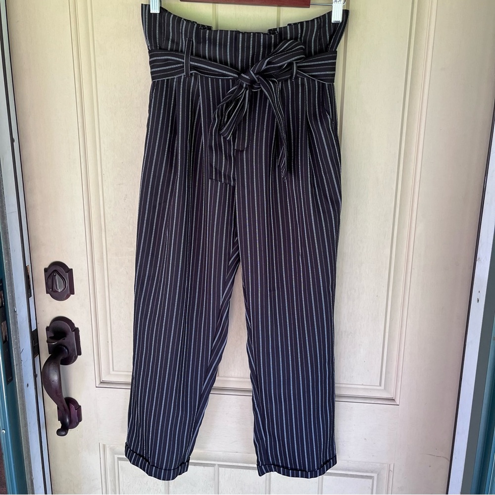 Indigo Rein Black & White Pants w/ Belt